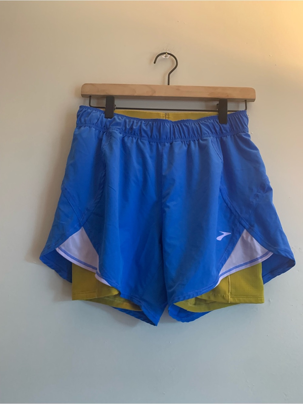 Brooks Blue Athletic Running Track Shorts Small Women Summer Bottoms Lounge